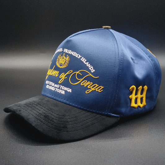 Blue Satin Strapback