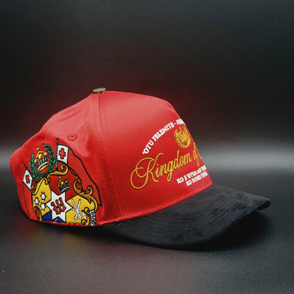 Red Satin Strapback
