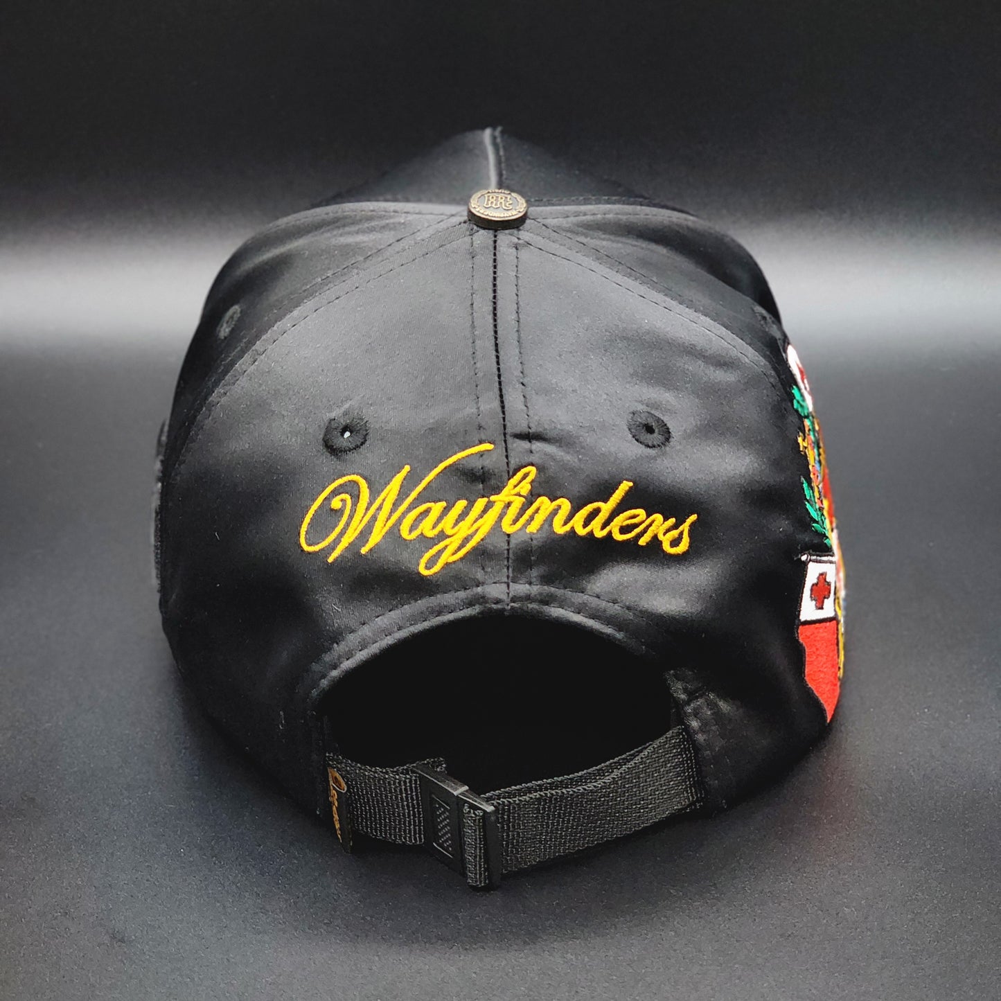 Big Tz Black Satin Strapback